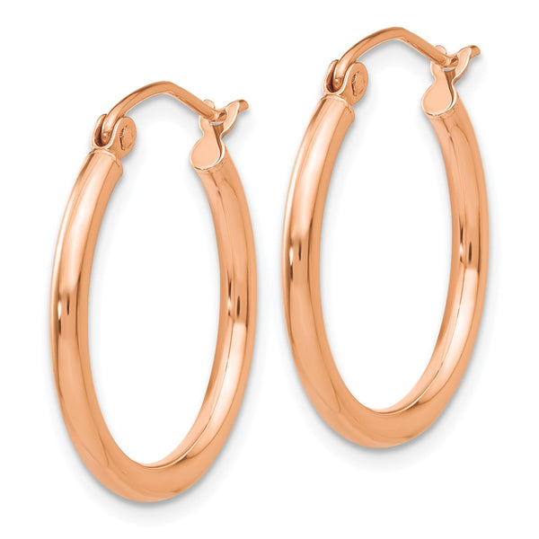 14KT Rose Gold 20X2MM Hoop Earrings