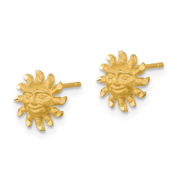 14KT Yellow Gold Sun Stud Earrings