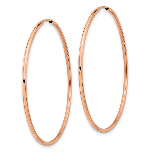 14KT Rose Gold 45X1.5MM Endless Hoop Earrings