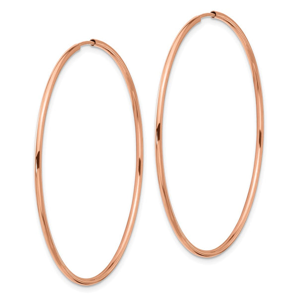 14KT Rose Gold 52X1.5MM Endless Hoop Earrings