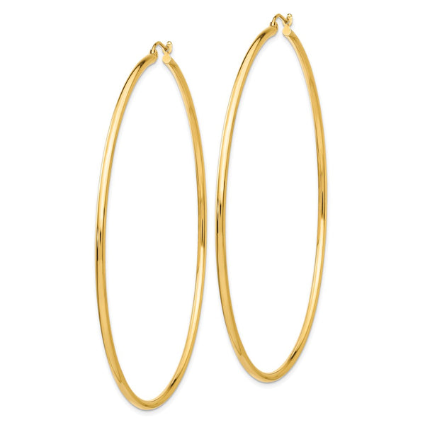 14KT Yellow Gold 75X2MM Hoop Earrings