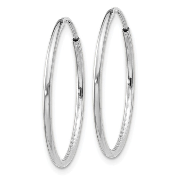 14KT White Gold 23X1.2MM Endless Hoop Earrings