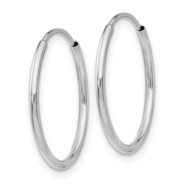 14KT White Gold 20X1.2MM Endless Hoop Earrings