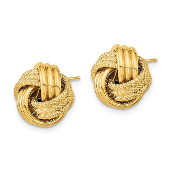 14KT Yellow Gold Love Knot Earrings