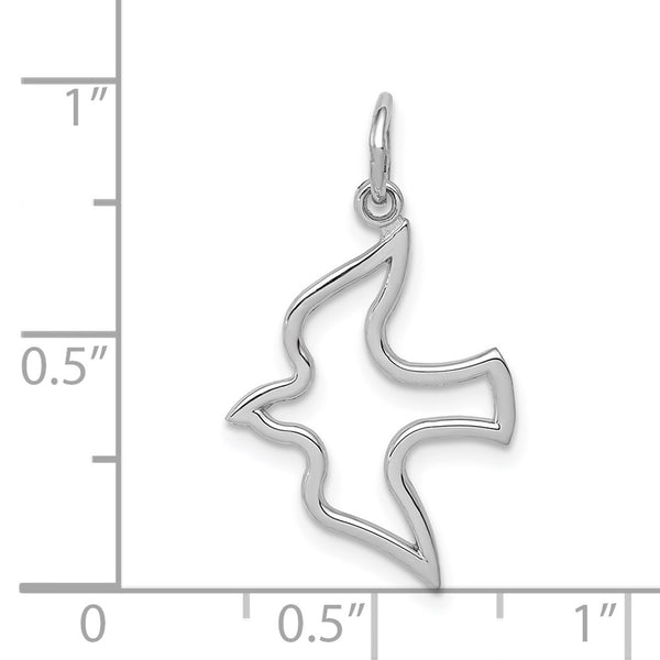 14k White Gold Dove Charm