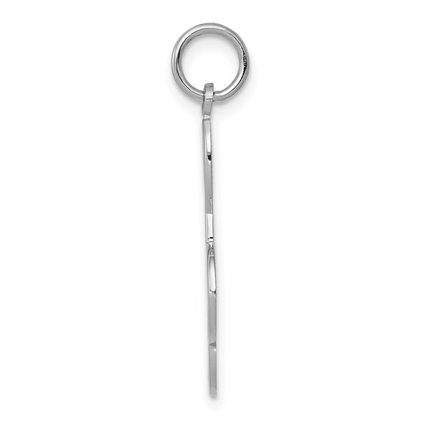 14k White Gold Treble Cleft Charm