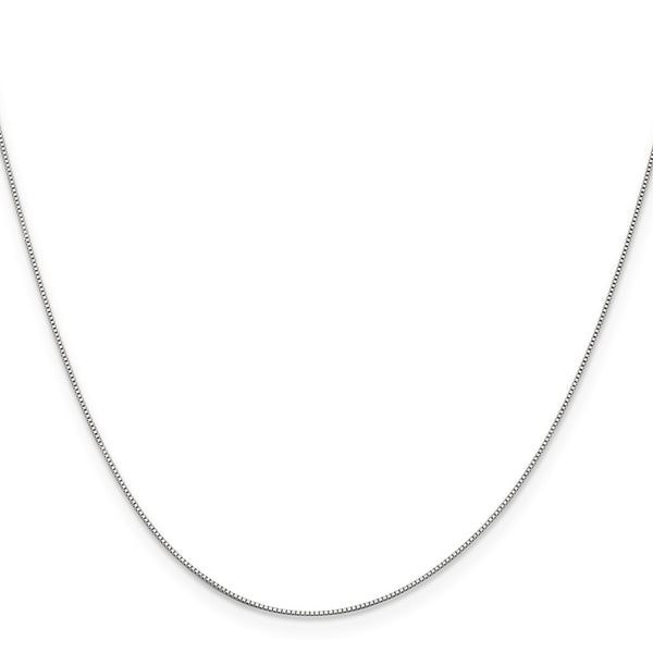 14KT White Gold 16-inch 0.5MM Box Pendant Chain