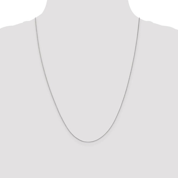 14KT White Gold 24-inch 0.5MM Box Pendant Chain