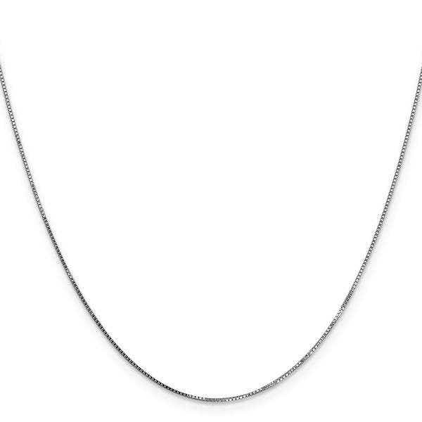 14KT White Gold 18-inch 0.7MM Box Pendant Chain