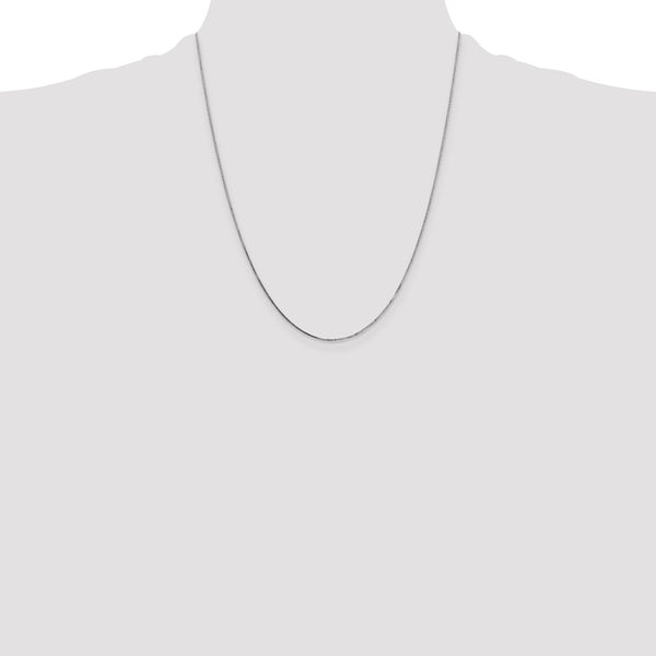 14KT White Gold 22-inch 0.7MM Box Pendant Chain