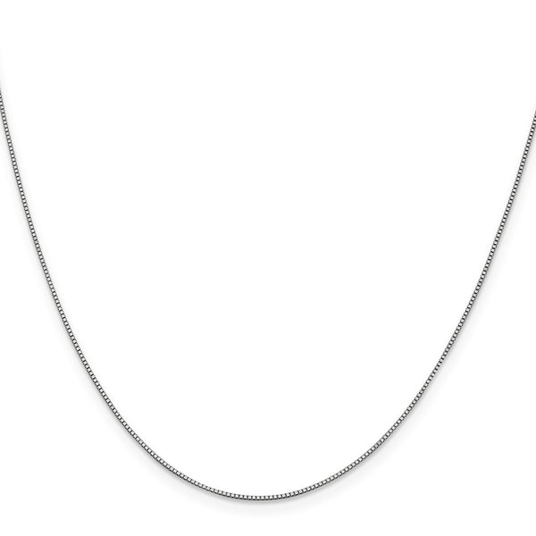 14KT White Gold 24-inch 0.7MM Lobster Clasp Box Chain