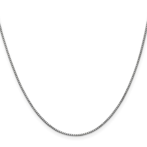 14KT White Gold 24-inch 1MM Lobster Clasp Box Chain