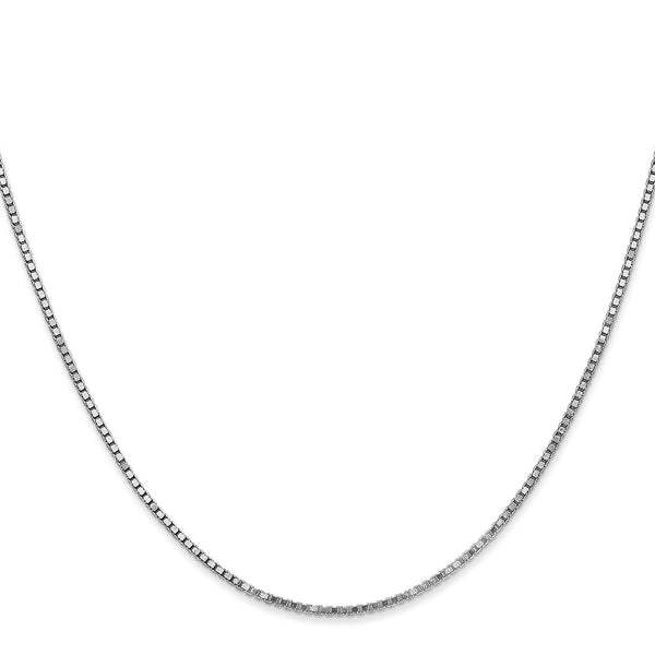 14KT White Gold 24-inch 1.3MM Lobster Clasp Box Chain