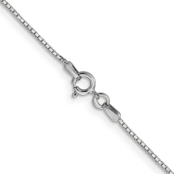 14KT White Gold 20-inch 0.9MM Box Pendant Chain