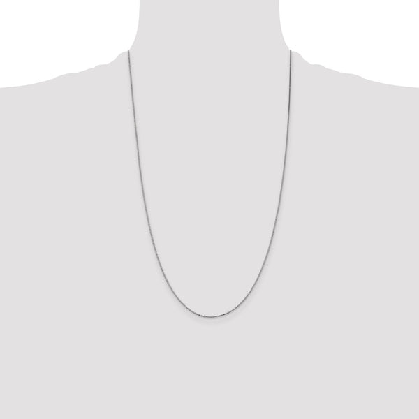 14KT White Gold 26-inch 0.9MM Box Pendant Chain