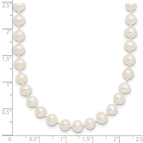 5X6MM Near Round Pearl Strand 16-inch Necklace in 14KT Yellow Gold