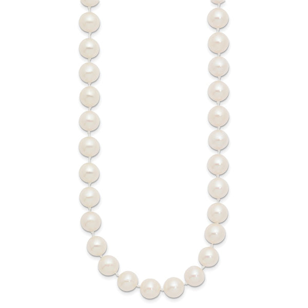 8X9MM Near Round Pearl Strand 18-inch Necklace in 14KT Yellow Gold