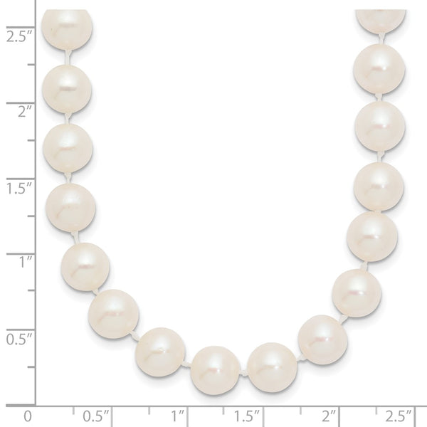 8X9MM Near Round Pearl Strand 18-inch Necklace in 14KT Yellow Gold