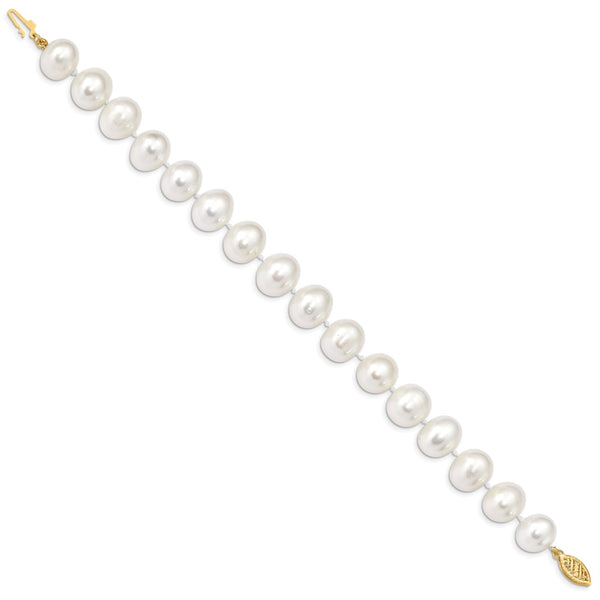 14KT Yellow Gold 11X12MM Near Round Pearl 7.5-inch Bracelet