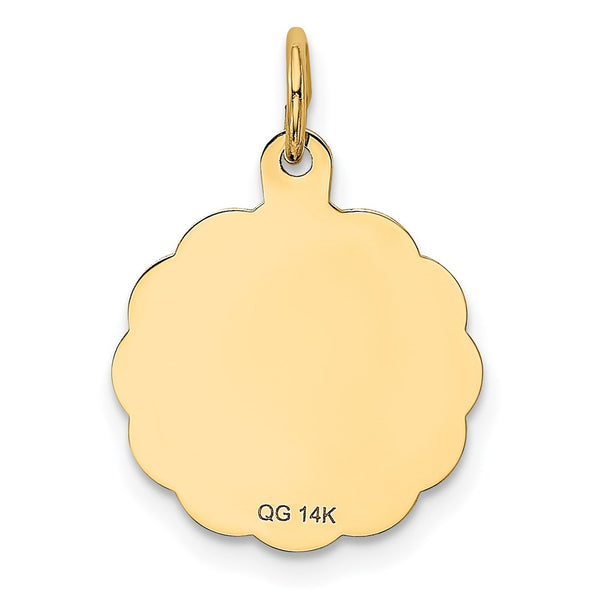 14KT Yellow Gold 22X16MM Love Birds Pendant-Chain Not Included