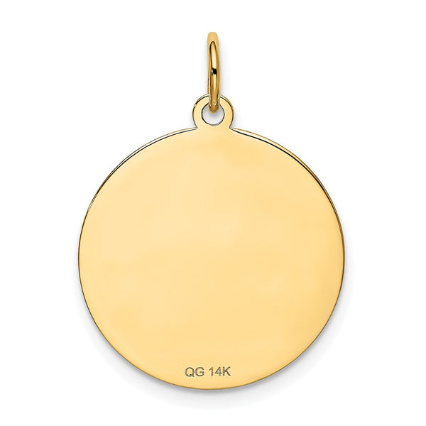 14k Pug Disc Charm