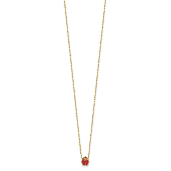 14KT Yellow Gold 16-inch Ladybug Pendant