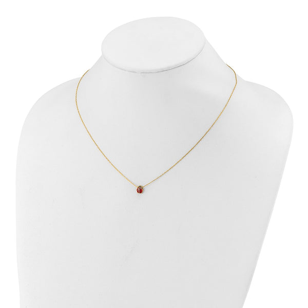 14KT Yellow Gold 16-inch Ladybug Pendant