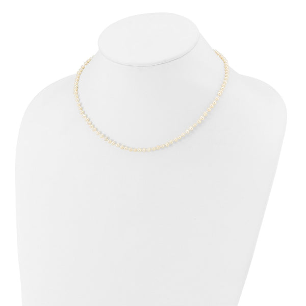 14KT Yellow Gold 3MM Pearl 14-inch Childrens Necklace