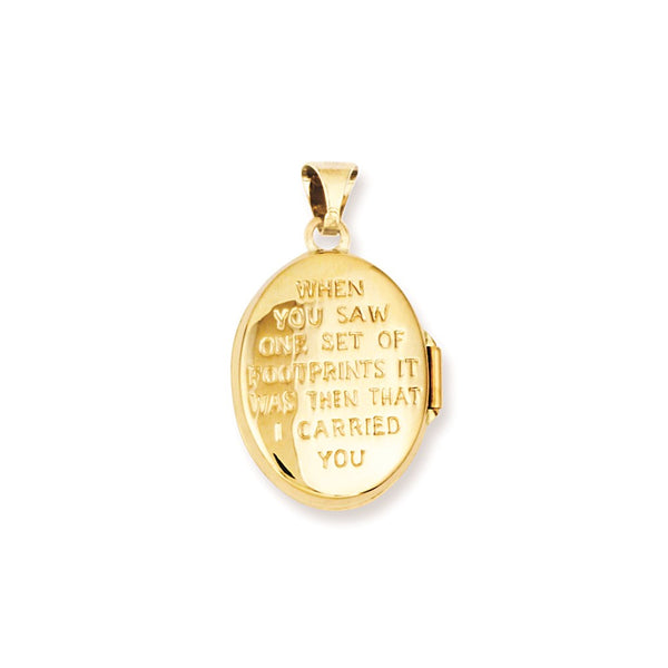 14KT Yellow Gold 25X17MM Locket Pendant. Chain Not Included