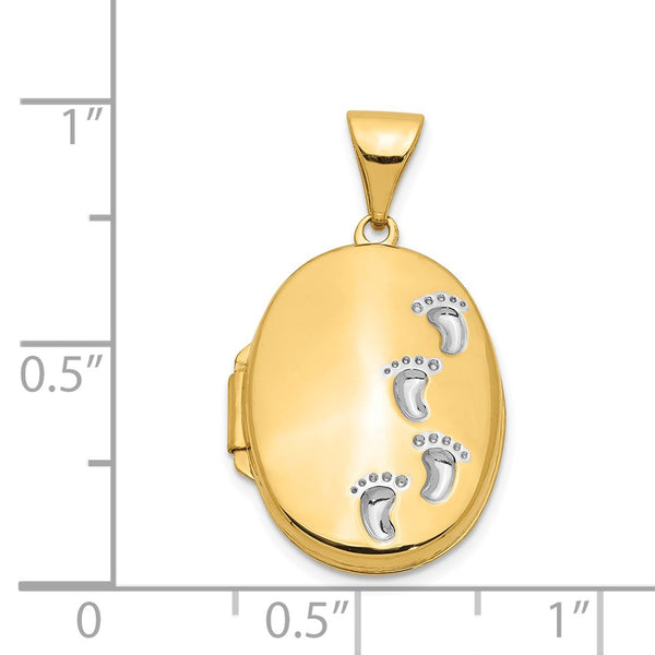 14KT Yellow Gold 25X17MM Locket Pendant. Chain Not Included