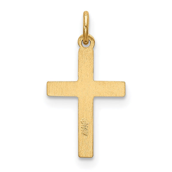 14KT Yellow Gold 19X10MM Cross Pendant. Chain Not Included