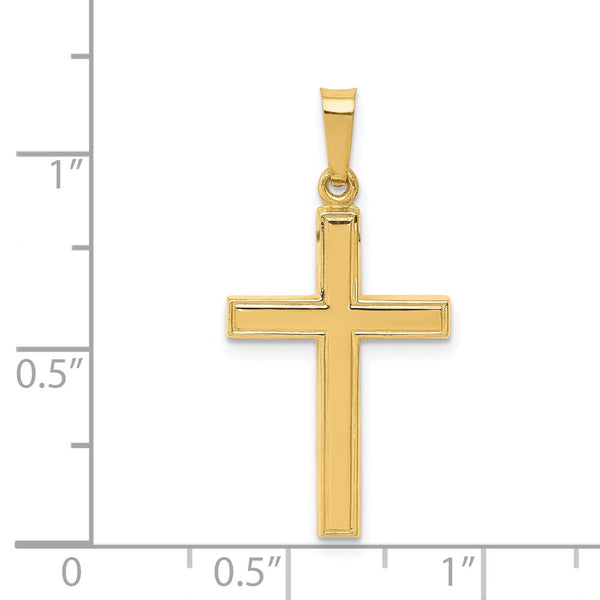 14KT Yellow Gold 28X9MM Cross Pendant. Chain Not Included