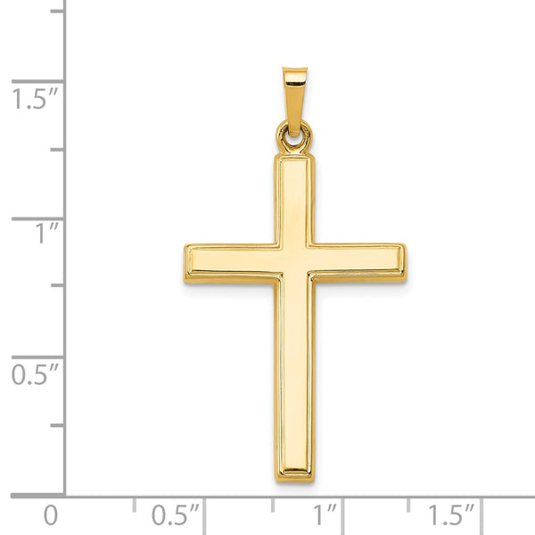 14KT Yellow Gold 36X19MM Cross Pendant. Chain Not Included