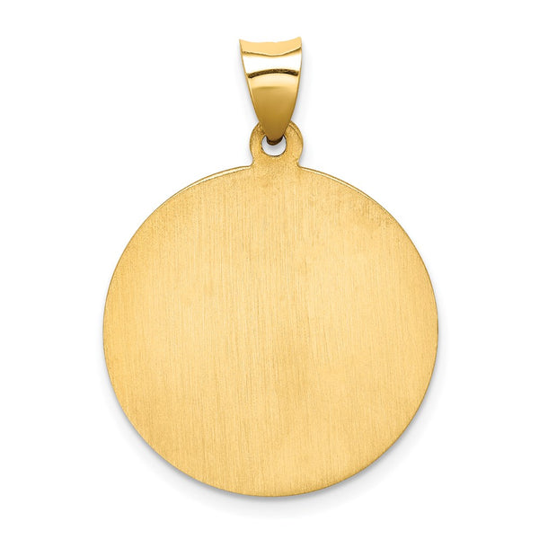 14KT Yellow Gold 31X22MM Medal Saint Jude Pendant. Chain Not Included