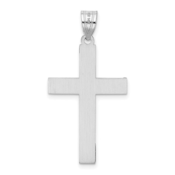 14KT White Gold 36X18MM Cross Pendant. Chain Not Included