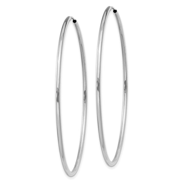 14KT White Gold 50X1.5MM Endless Hoop Earrings