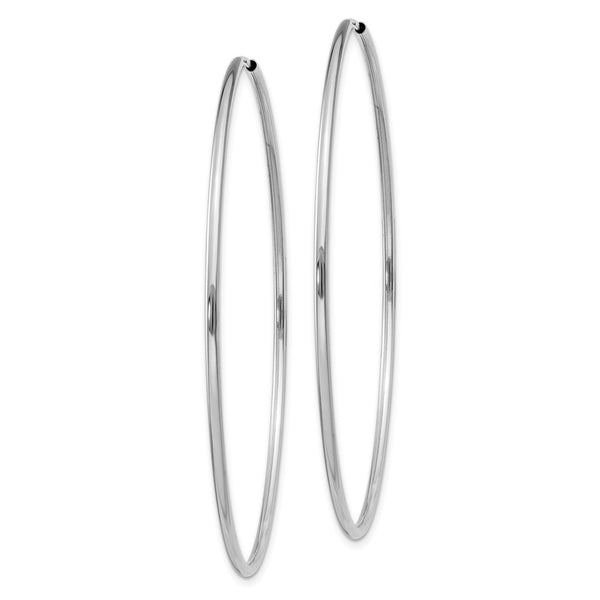 14KT White Gold 56X1.5MM Endless Hoop Earrings