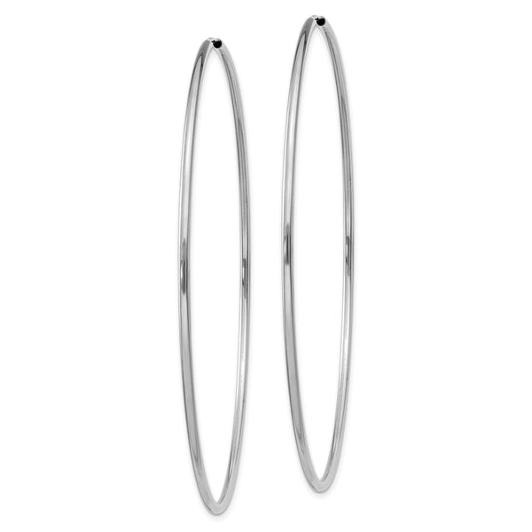 14KT White Gold 63X1.5MM Endless Hoop Earrings