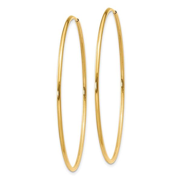 14KT Yellow Gold 45X1.25MM Endless Hoop Earrings