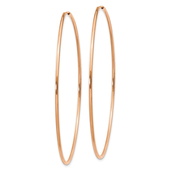 14KT Rose Gold 58X1.2MM Endless Hoop Earrings