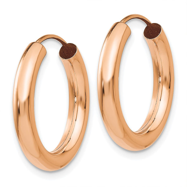 14KT Rose Gold 19X2.85MM Endless Hoop Earrings