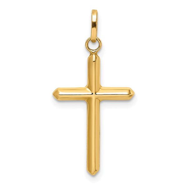 14KT Yellow Gold Cross Pendant. Chain Not Included