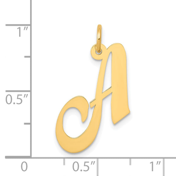 14KT Yellow Gold 20X21MM Initial Pendant; Initial A. Chain not Included