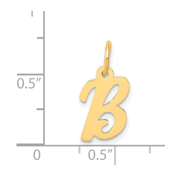 14k Small Script Initial B Charm