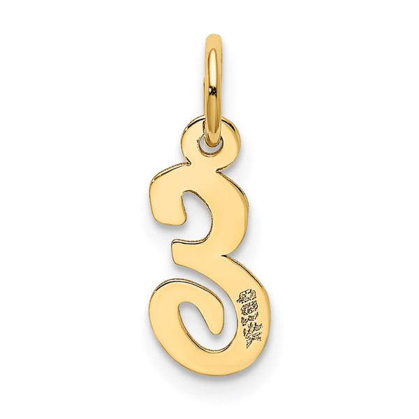 14KT Yellow Gold Initial Pendant; Initial E. Chain not Included