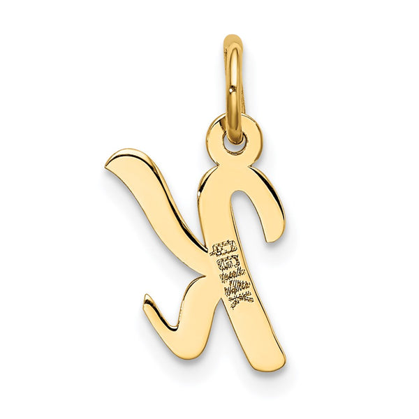 14k Small Script Initial K Charm