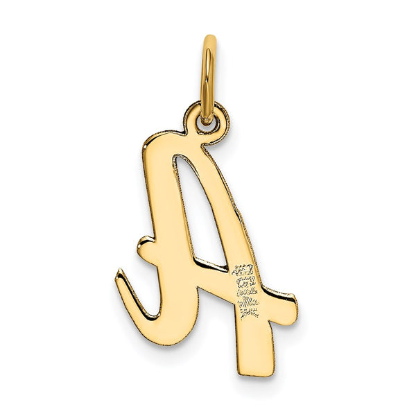 14k Medium Script Initial A Charm