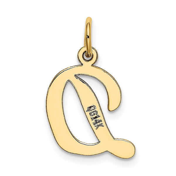 14k Medium Script Initial D Charm