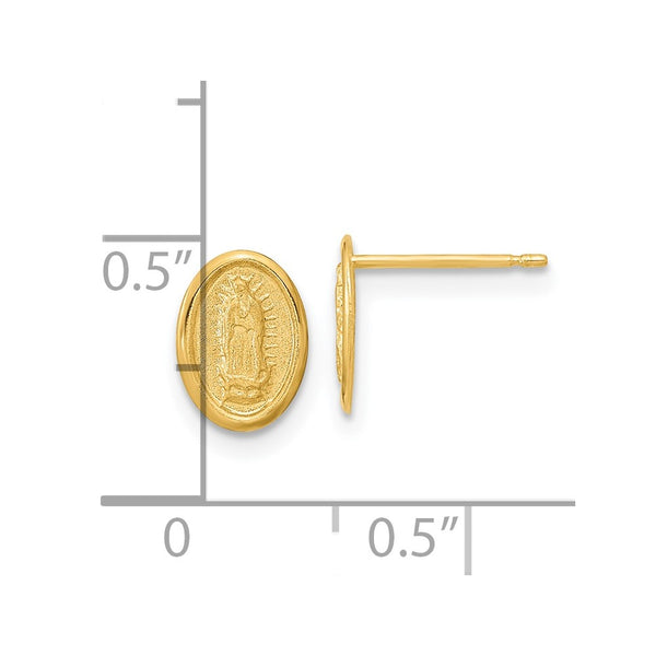 14KT Yellow Gold Guadalupe Stud Earrings