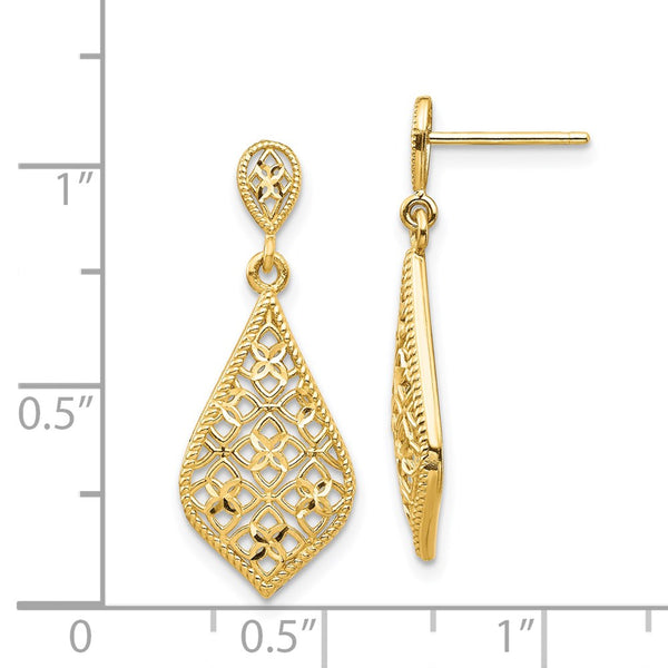 14KT Yellow Gold Drop & Dangle Fancy Earrings